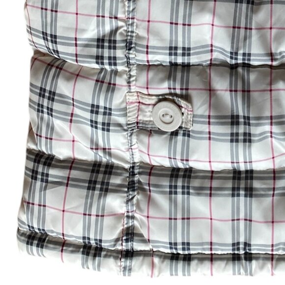 Vintage Aeropostle Plaid Faux Fur Hooded Vest Removable Hood Puffer 90s Y2K-L - Picture 12 of 16